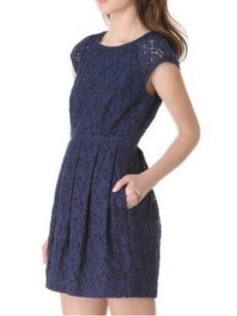Madewell Lovelace Navy Dress